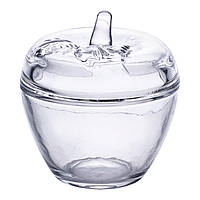 Цукерниця з кришкою Ø 9.5 см ваза цукерниця кругла скляна у формі яблука HP-4-101