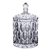 Цукорниця з кришкою Ø 7.5 см ваза цукорниця кругла скляна HP-4-102