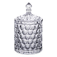 Цукерниця з кришкою Ø7.5 см ваза цукорниця кругла скляна HP-4-103