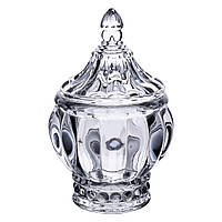 Цукорниця з кришкою Ø8.5 см ваза цукорниця кругла скляна HP-4-107