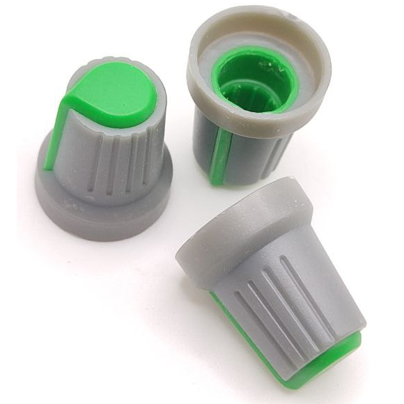 Ручка до потенціометрів 15*17мм  Сіро-зелена AG02