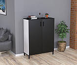 Тумба офісна приставна LT-900-1200 біла Горіх Модена. Тумбочка для дому та офісу, фото 9