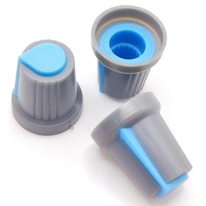 Ручка до потенціометрів 15*17мм  Сіро-синя AG02