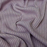 Тканина трикотаж рубчик мустанг колір сіро-бузковий, фото 5