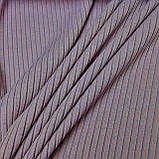 Тканина трикотаж рубчик мустанг колір сіро-бузковий, фото 6