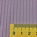 Тканина трикотаж рубчик мустанг колір сіро-бузковий, фото 3