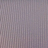 Тканина трикотаж рубчик мустанг колір сіро-бузковий, фото 2