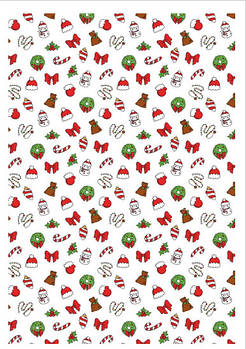 Папір для меренги і льодяників Новорічний принт (А4)