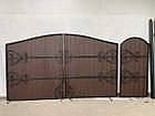 Ковані ворота з профнастилом під замовлення, фото 2