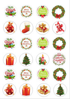 Папір для меренги і льодяників Новий рік Merry Christmas (А4)