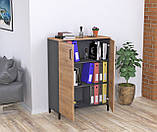 Тумба офісна мобільна LT-900-1200 LD Антрацит/Німфея Альба. Тумбочка для дому та офісу на колесах, фото 7