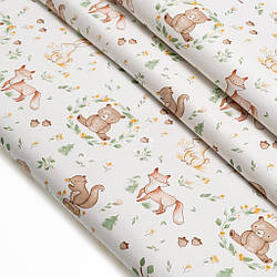 Сатин "Ведмедик у віночку із гілочок та інші звірі", №5791с