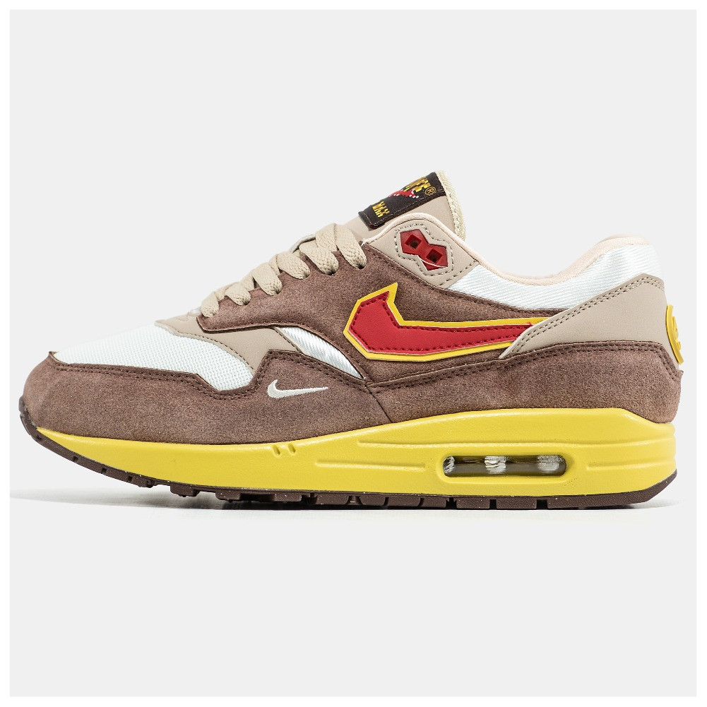 Чоловічі кросівки Nike Air Max 1 .Swoosh Low Poly Big Head Donkey Kong HV5776-200, замшеві кросівки найк аір макс 1, фото 1