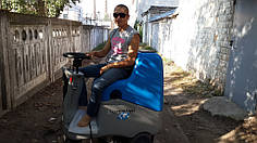 Ввод в эксплуатацию поломойной машины с сидением для водителя ПРОФИ  есосмайл 65