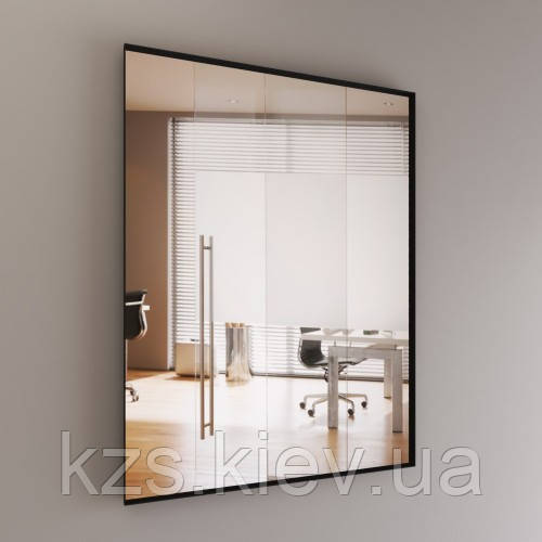 Дзеркало в алюмінієвій рамі 800 х 600 мм., фото 1