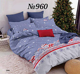 Пакистанська бязь GOLD ЛЮКС, новорічні сніжинки, Різдво, Новий рік