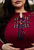 Жіночий джемпер вишиванка Бордо Писанка, фото 3