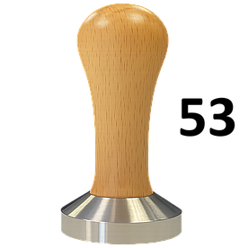 Темпер для кави Basic Ø 53 мм. натуральне дерево