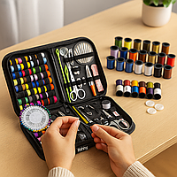 Набір для шиття домашній та дорожній Ruhhy 19457 компактний швейний набір для ремонту одягу в'язання сумки рукоділля творчості