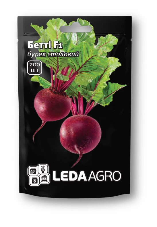 Насіння Буряку Бетті F1 200 шт (Leda Agro), середньоранній гібрид для відкритого грунту, фото 1