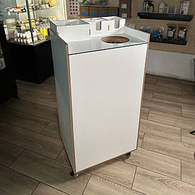 Тумба WW для самообслуговування клієнтів кав’ярні Біла