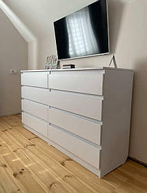 Комод Лайт 8 з 8 ящиками Білий 1600Х450Х900