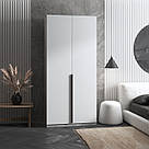 Зручна шафа для зберігання речей у спальню або вітальню з ЛДСП Високі розпашні шафи 100 см завширшки, фото 9