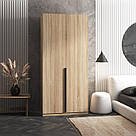 Зручна шафа для зберігання речей у спальню або вітальню з ЛДСП Високі розпашні шафи 100 см завширшки, фото 3