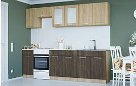 Кухня 2,5 м ЕКО 51  Сонома/Трюфель Без стільниці
