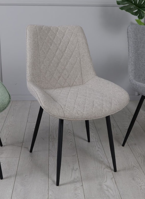 Стілець Ізі тканина беж / ноги чорні ТМ Prestol