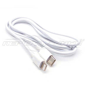 Кабель TYPE-C to Lightning,1 м, білий, фото 2