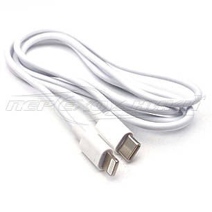 Кабель TYPE-C to Lightning,1 м, білий, фото 1