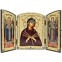 Складень Семистрельная икона Божией Матери, Св.Михаил, Св. Гавриил