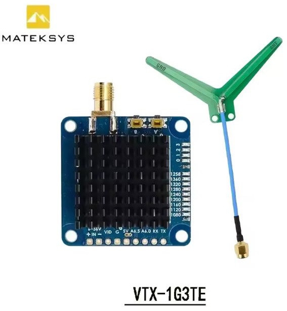 Відеопередавач VTX MATEK 2W MATEK VTX-1G3TE 1,2 ГГц/1,3 ГГц на 9 каналів, фото 1