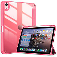 Чохол для iPad Air 11" M2/M3 (2024/2025), Air 4/5 10.9" (2020/2022) Clear Acrylic з місцем для стілусу Червоно-рожевий