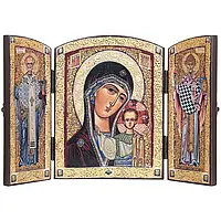 Складень Казанская икона Божией Матери, Св.Николай, Св.Спиридон