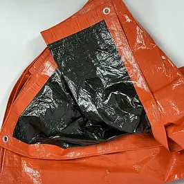 Тент Plandeka Mochnа 120гр/м2 Чорно-помаранчевий