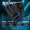 Боксерські рукавиці PowerPlay 3024 Ultra Mat Чорно-Темно сині 16 унцій, фото 3