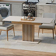 Стіл обідній розсувний Форест Neman, колір Кашемір / Дуб пісочний
