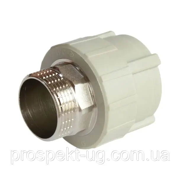 Перехід ППР Ду40х1 1/4 "різьба зовнішня МРЗ під ключ Formul пайка, фото 1