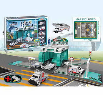 Парковка (37 елементів, карта з розміткою 78×58 см, транспорт, світлофор і дорожні знаки) 660 S-108