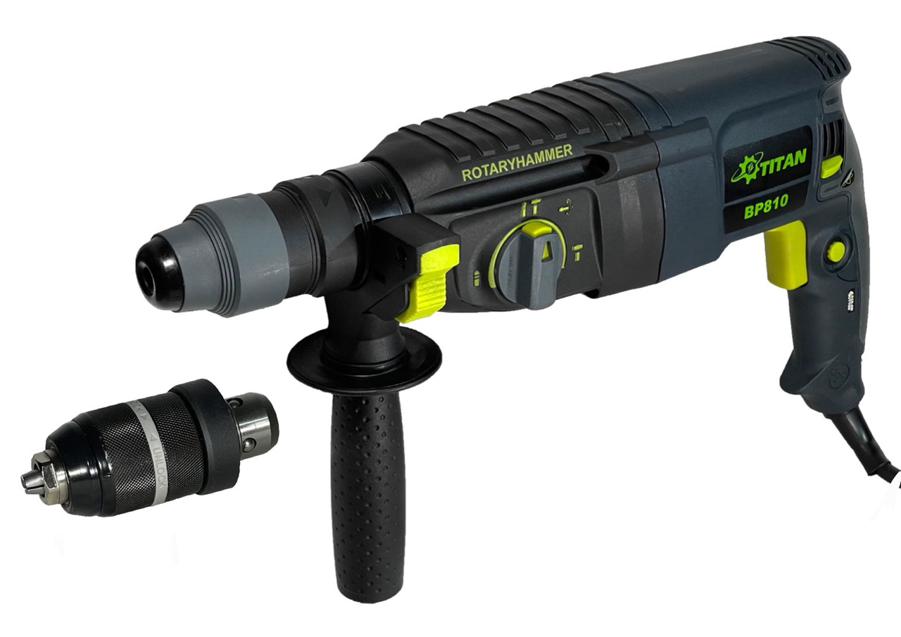 Перфоратор SDS+, 3-режимний Зі знімним швидкозатискним патроном TITAN BP810, фото 1
