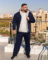 Чоловічий зимовий утеплений спортивний костюм на хутрі овчина фліс теплий батал 48-50 52-54 56-58 60-62