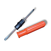 Викрутка 2 в 1 двостороння з пластиковою ручкою кольорова 17 см, фото 3