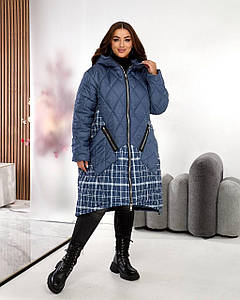 Пальто жіноче на блискавці 1461ну р.56-70 батал New тепле