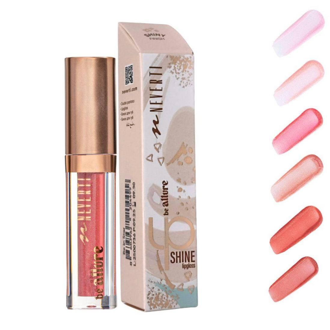 Блиск для губ NEVERTI Shinе Lipgloss 4 мл, фото 1
