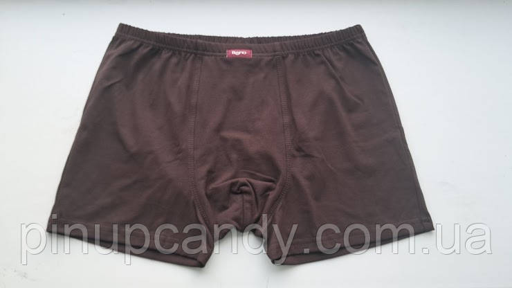 Чоловічі труси шорти Bono МШ maxi однотонні коричневі розмір 58, фото 1