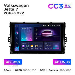 Штатна магнітола Teyes CC3 2k 4+32 Gb Volkswagen Jetta 7 2018-2022 9" Б/у