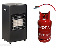 Газовий обігрівач керамічний Camilla 4200 I + Газовий металевий балон 27 л.