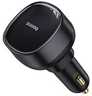 Автомобільний зарядний пристрій Baseus Enjoyment Pro Charger USB+Retractable Type-C Cable 60W Black (C00057800111-00)